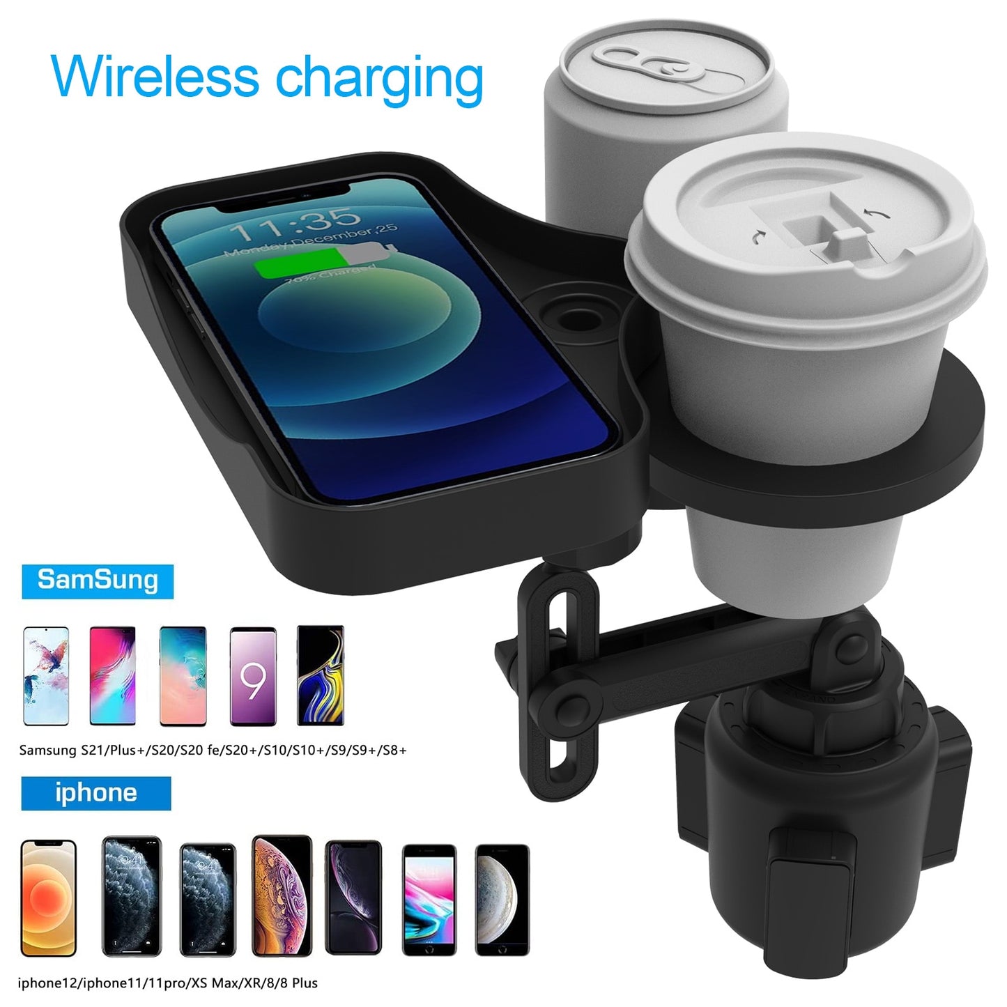 wireless charging cup holder